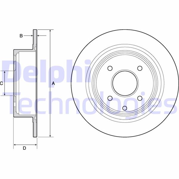 DELPHI BG4666C Fren Sistemleri Fren Diski - NISSAN CUBE (Z12) uyumlu