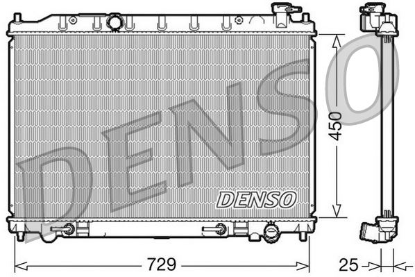 DENSO DRM46029 Soğutma Sistemi Su Soğutucu & Parçaları - NISSAN MURANO I (Z50) uyumlu