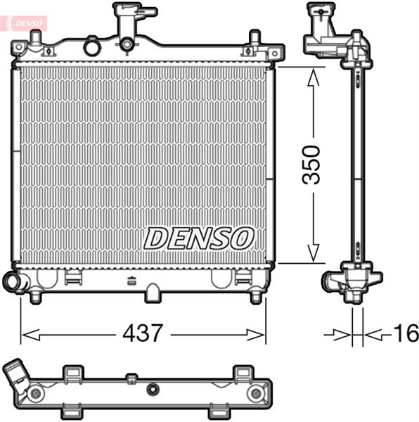 DENSO DRM41012 Soğutma Sistemi Su Soğutucu & Parçaları - HYUNDAI i10 I (PA) uyumlu