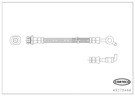 CORTECO 49378444 Fren Sistemleri Fren Hortumları - NISSAN JUKE (F15) uyumlu