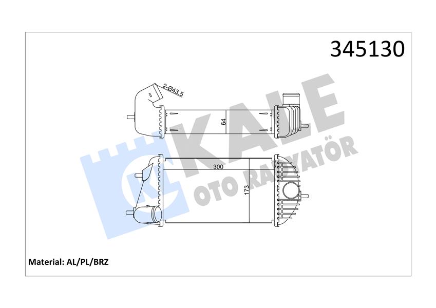KALE OTO RADYATÖR 345130 Motor Turbo Radyatörü - SUZUKI SWIFT IV (FZ, NZ) uyumlu