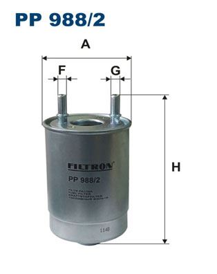 FILTRON PP 988/2 Yakıt Sistemi Yakıt Filtresi - RENAULT MEGANE III Grandtour (KZ0/1) uyumlu