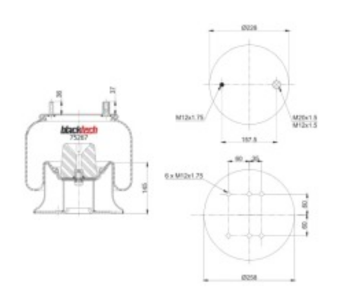 Vibracoustic RML75267C11 Süspansiyon Sistemi Süspansiyon Körüğü