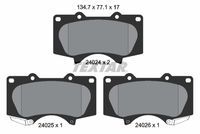 TEXTAR 2402403 Fren Sistemleri Fren Balatası - TOYOTA LAND CRUISER PRADO (_J15_) uyumlu