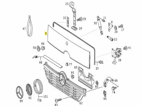 Panjur - MERCEDES ORIJINAL - A9737500602 Ürün Görseli