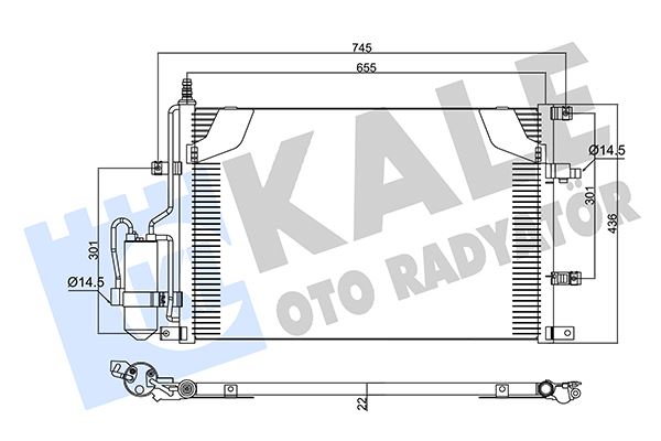 KALE OTO RADYATÖR 360345 İklimlendirme Sistemi Klima Radyatörü - VOLVO S80 I (184) uyumlu