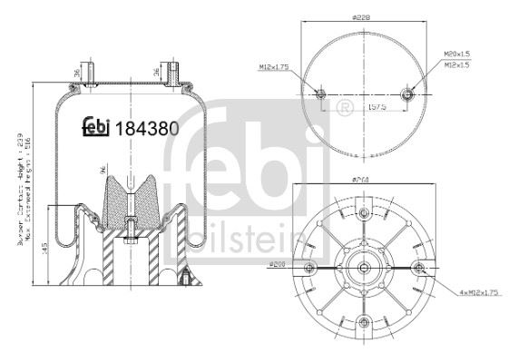 FEBI BILSTEIN 184380 Süspansiyon Sistemi Süspansiyon Körüğü