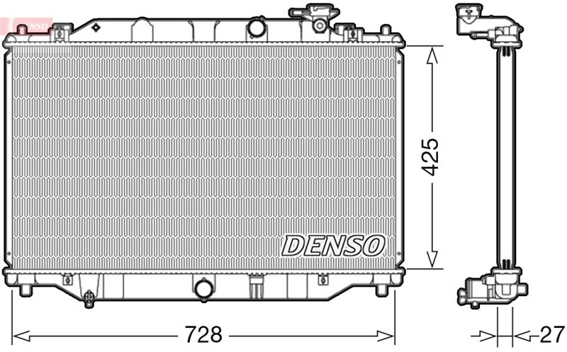 DENSO DRM44040 Soğutma Sistemi Su Soğutucu & Parçaları - MAZDA CX-5 (KE, GH) uyumlu