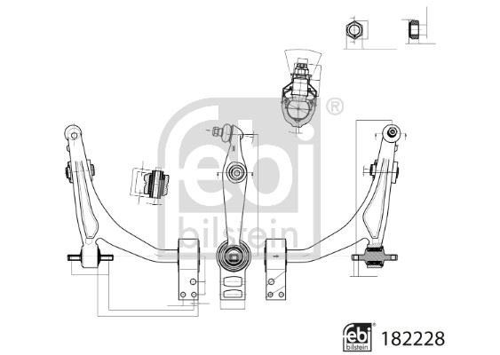 FEBI BILSTEIN 182228 Süspansiyon Sistemi Bugi Kolu - ALFA ROMEO BRERA (939_) uyumlu