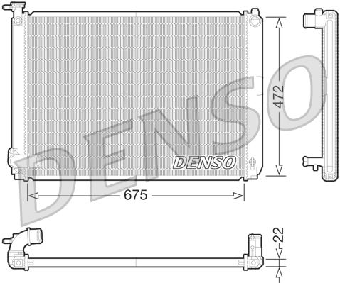 DENSO DRM51010 Soğutma Sistemi Su Soğutucu & Parçaları - LEXUS RX (_U3_) uyumlu