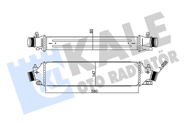 KALE OTO RADYATÖR 352415 Motor Turbo Radyatörü - ALFA ROMEO GIULIETTA (940_) uyumlu