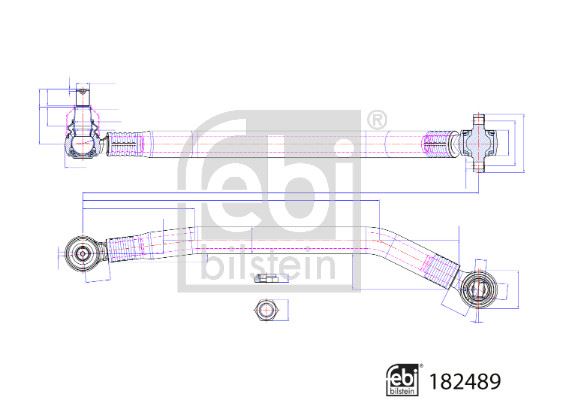 FEBI BILSTEIN 182489 Süspansiyon Sistemi Bugi Kolu - DAF CF uyumlu