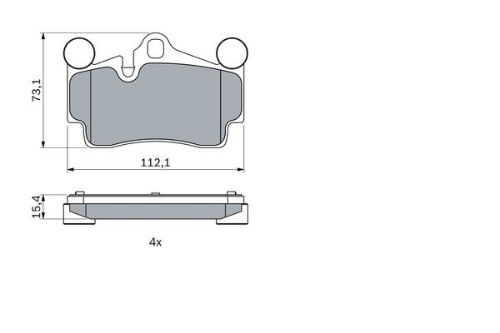BOSCH 0 986 424 741 Fren Sistemleri Fren Balatası - AUDI Q7 (4LB) uyumlu