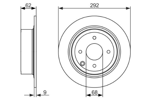 BOSCH 0 986 479 742 Fren Sistemleri Fren Diski - NISSAN CUBE (Z12) uyumlu