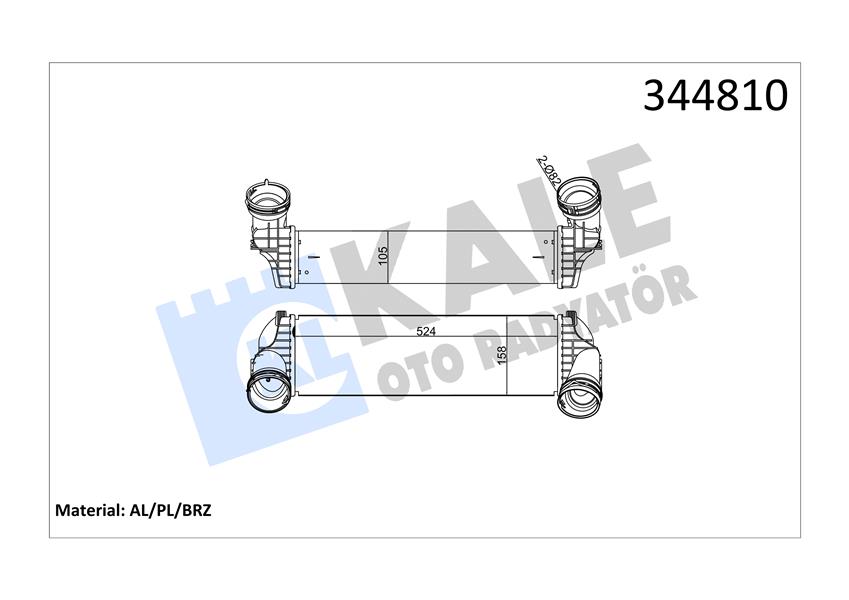 KALE OTO RADYATÖR 344810 Motor Turbo Radyatörü - BMW X5 (E70) uyumlu