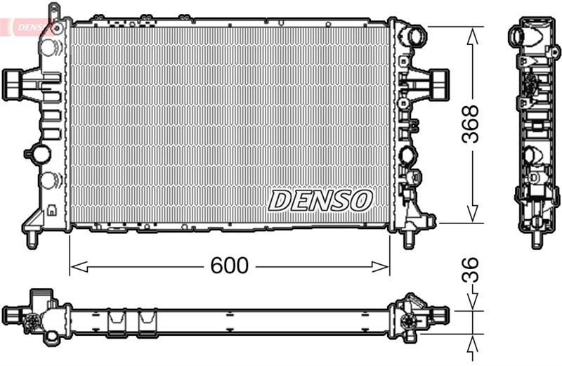 DENSO DRM20112 Soğutma Sistemi Su Soğutucu & Parçaları - OPEL ASTRA G Station wagon (T98) uyumlu