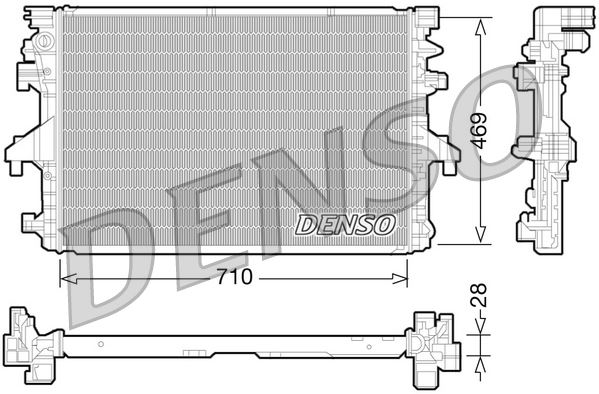 DENSO DRM32038 Soğutma Sistemi Su Soğutucu & Parçaları - VW TRANSPORTER T5 Minibüs/Otobüs (7HB, 7HJ, 7EB, 7EJ) uyumlu