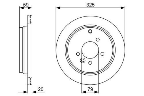 BOSCH 0 986 479 375 Fren Sistemleri Fren Diski - LAND ROVER DISCOVERY IV (L319) uyumlu