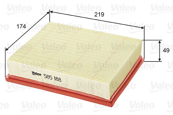 VALEO 585188 Motor Hava Filtresi - MERCEDES-BENZ A-SERISI (W169) uyumlu