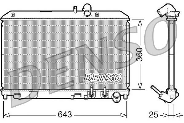 DENSO DRM44012 Soğutma Sistemi Su Soğutucu & Parçaları - MAZDA RX-8 (SE, FE) uyumlu