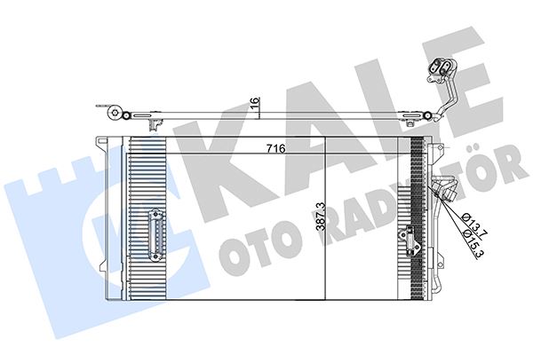 KALE OTO RADYATÖR 382100 İklimlendirme Sistemi Klima Radyatörü - AUDI Q7 (4LB) uyumlu