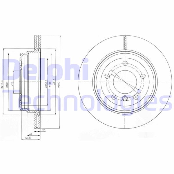 DELPHI BG4243C Fren Sistemleri Fren Diski - BMW 3 Touring (E91) uyumlu