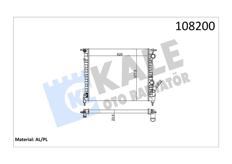 Su Radyatörü - KALE OTO RADYATÖR - 0505092AL Ürün Görseli