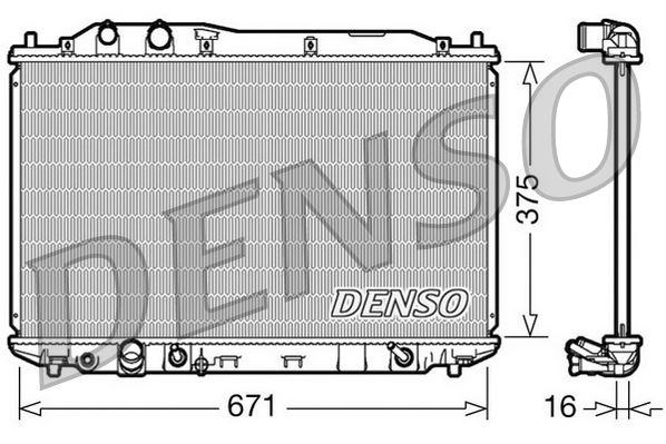 DENSO DRM40018 Soğutma Sistemi Su Soğutucu & Parçaları - HONDA CIVIC VII Sedan (ES, ET) uyumlu