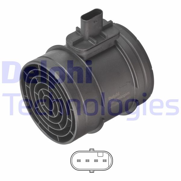 DELPHI AF10724-12B1 Motor Hava Kütle Ölçer (MAF Sensörü) - FIAT DUCATO Platform şasi (250_) uyumlu