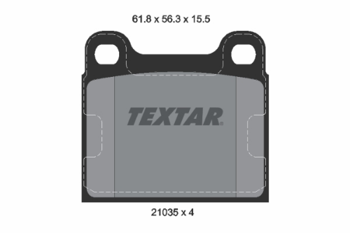TEXTAR 2103501 Fren Sistemleri Fren Balatası - MERCEDES-BENZ /8 (W114) uyumlu