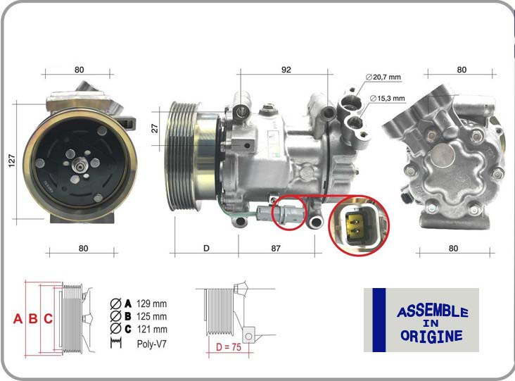 Klima Kompresörü - GUARNITAUTO - 51324 Ürün Görseli