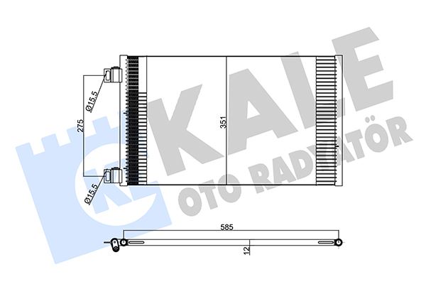 KALE OTO RADYATÖR 358220 İklimlendirme Sistemi Klima Radyatörü - RENAULT KANGOO Express (FW0/1_) uyumlu
