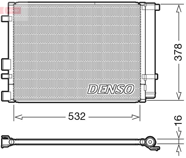 DENSO DCN41006 İklimlendirme Sistemi Klima Radyatörü - HYUNDAI i20 I (PB, PBT) uyumlu