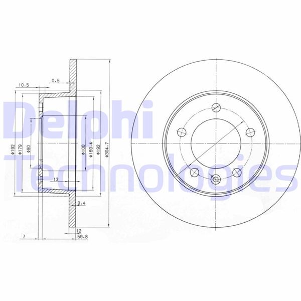 DELPHI BG3681 Fren Sistemleri Fren Diski - RENAULT MASTER II Panelvan/Van (FD) uyumlu