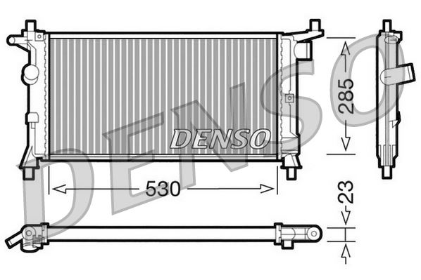 DENSO DRM20037 Soğutma Sistemi Su Soğutucu & Parçaları - OPEL CORSA B (S93) uyumlu