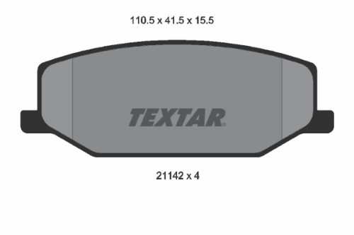 TEXTAR 2114202 Fren Sistemleri Fren Balatası - SUZUKI SJ410 Cabrio (OS) uyumlu