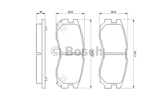 BOSCH 0 986 460 979 Fren Sistemleri Fren Balatası - MITSUBISHI COLT III (C5_A) uyumlu
