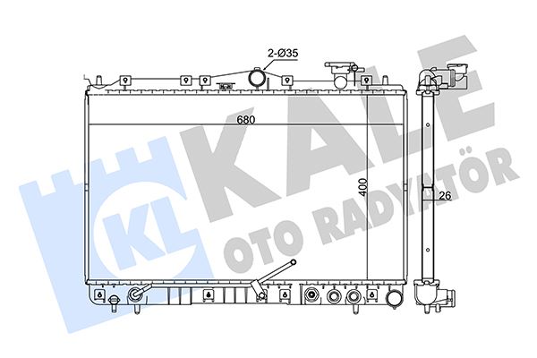 KALE OTO RADYATÖR 369400 Soğutma Sistemi Su Soğutucu & Parçaları - HYUNDAI SONATA III (Y-3) uyumlu