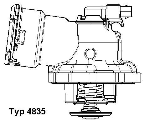 BorgWarner (Wahler) 4835.87D Motor Termostat - MERCEDES-BENZ S-SERISI (W221, V221) uyumlu
