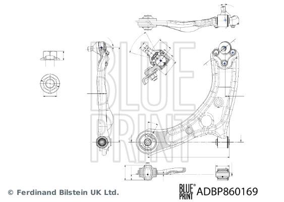 BLUE PRINT ADBP860169 Süspansiyon Sistemi Bugi Kolu - HYUNDAI TUCSON (TL, TLE) uyumlu