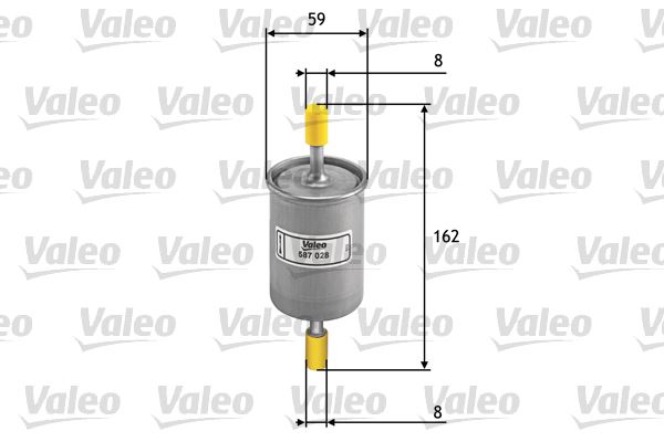VALEO 587028 Yakıt Sistemi Yakıt Filtresi - CHEVROLET MATIZ (M200, M250) uyumlu