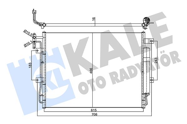 KALE OTO RADYATÖR 358065 İklimlendirme Sistemi Klima Radyatörü - LAND ROVER RANGE ROVER SPORT I (L320) uyumlu