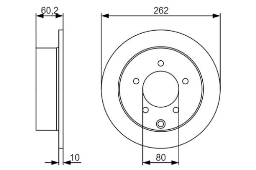 BOSCH 0 986 479 A41 Fren Sistemleri Fren Diski - MITSUBISHI LANCER VIII (CY_A, CZ_A) uyumlu