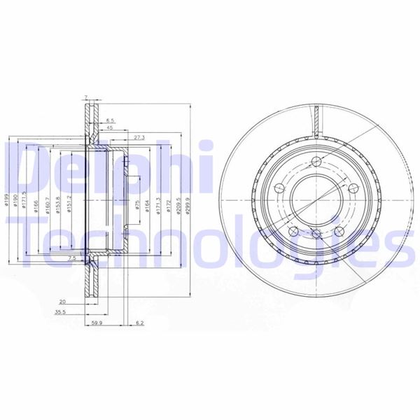 DELPHI BG3901C Fren Sistemleri Fren Diski - BMW 1 (F20) uyumlu