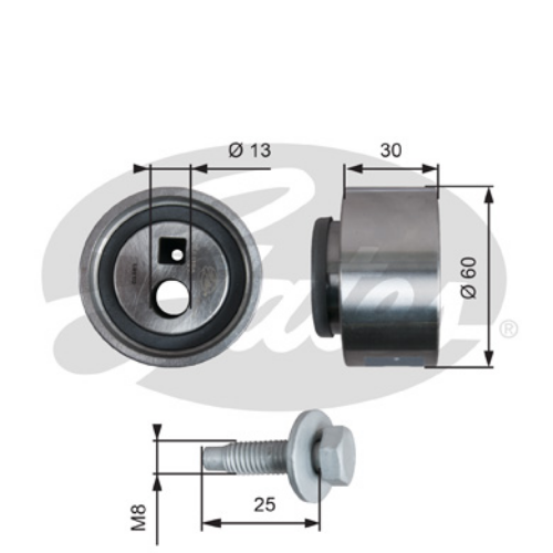 GATES T41139 Motor Kayış Kasnağı - PEUGEOT 206 Hatchback (2A/C) uyumlu
