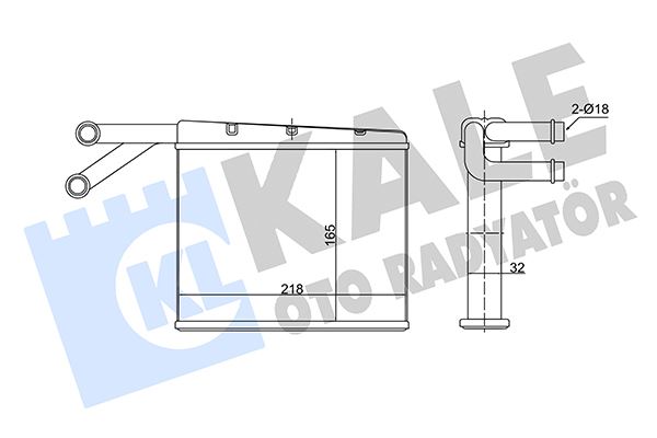 KALE OTO RADYATÖR 352150 İklimlendirme Sistemi İç Mekan Isı Değiştirici - MERCEDES-BENZ SPRINTER 2-t Minibüs/Otobüs (B901, B902) uyumlu