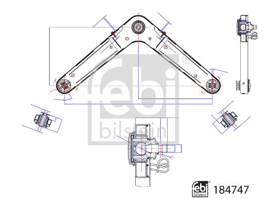 FEBI BILSTEIN 184747 Süspansiyon Sistemi Bugi Kolu - JEEP CHEROKEE (KJ) uyumlu