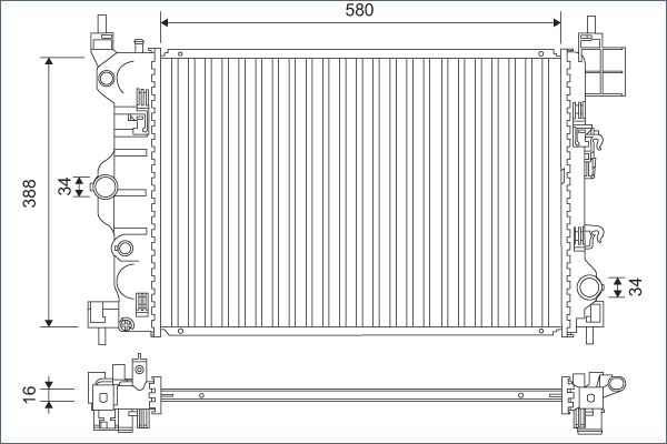 VALEO 701171 Soğutma Sistemi Su Soğutucu & Parçaları - CHEVROLET AVEO Hatchback (T300) uyumlu
