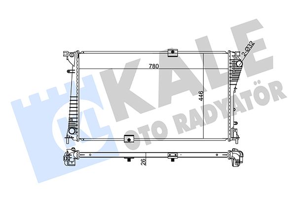 KALE OTO RADYATÖR 351040 Soğutma Sistemi Su Soğutucu & Parçaları - RENAULT TRAFIC II Minibüs/Otobüs (JL) uyumlu