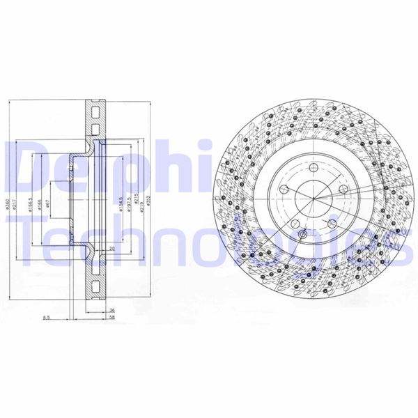 DELPHI BG9878 Fren Sistemleri Fren Diski - MERCEDES-BENZ S-SERISI Coupe (C216) uyumlu